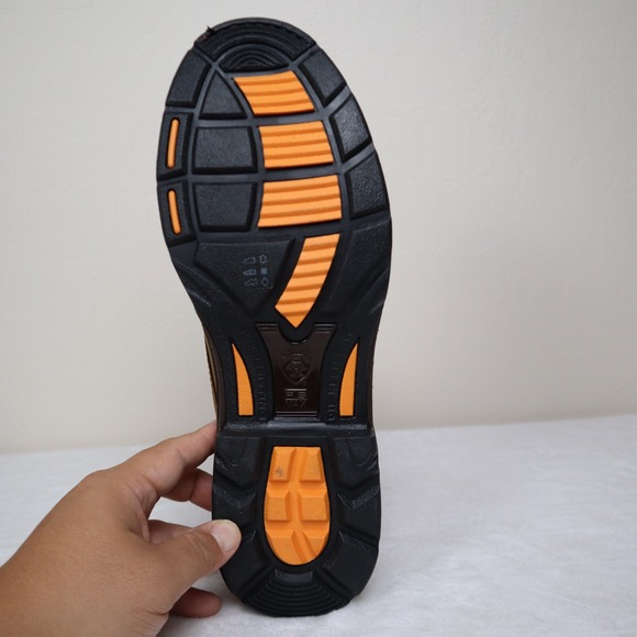 Ariat WorkHog 8" Composite Toe Work Boots Brown Leather Mens 10D - Picture 10 of 16